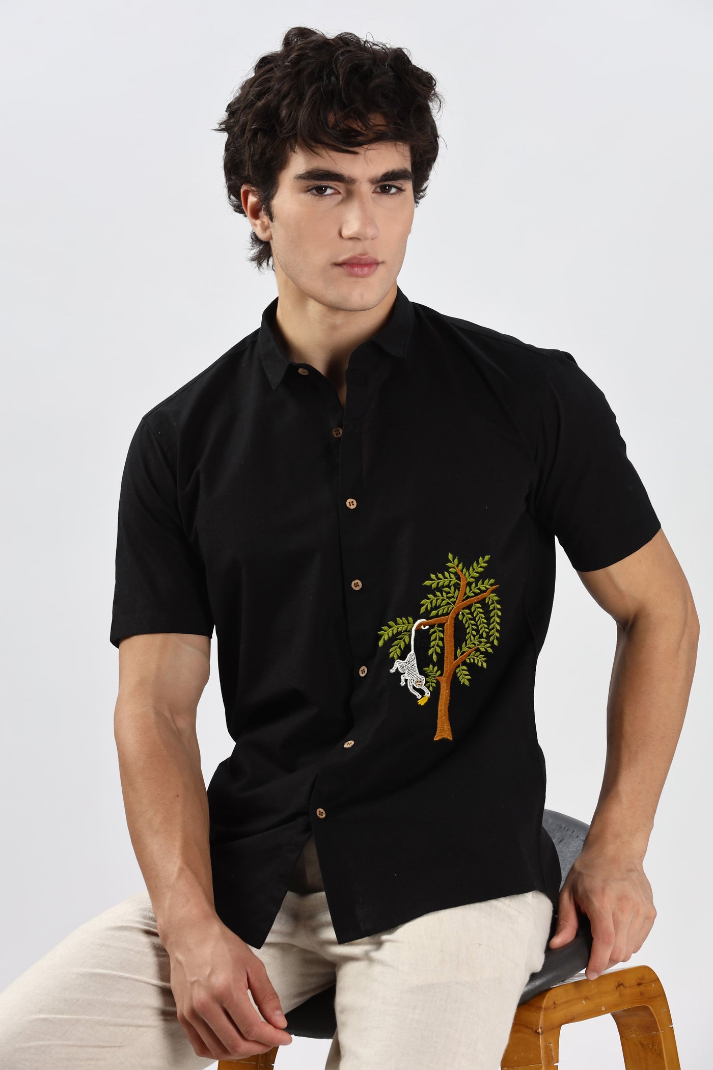 Banana Heist in Burma Embroidered Shirt