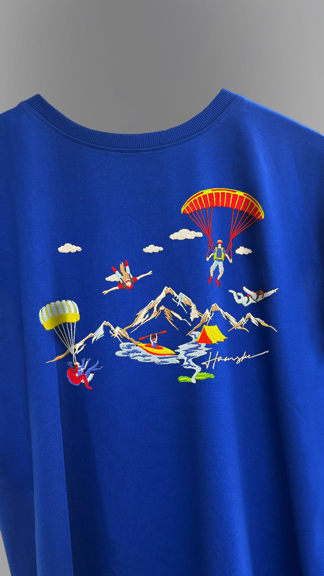 Mountaineers Embroidery T-shirt - Blue