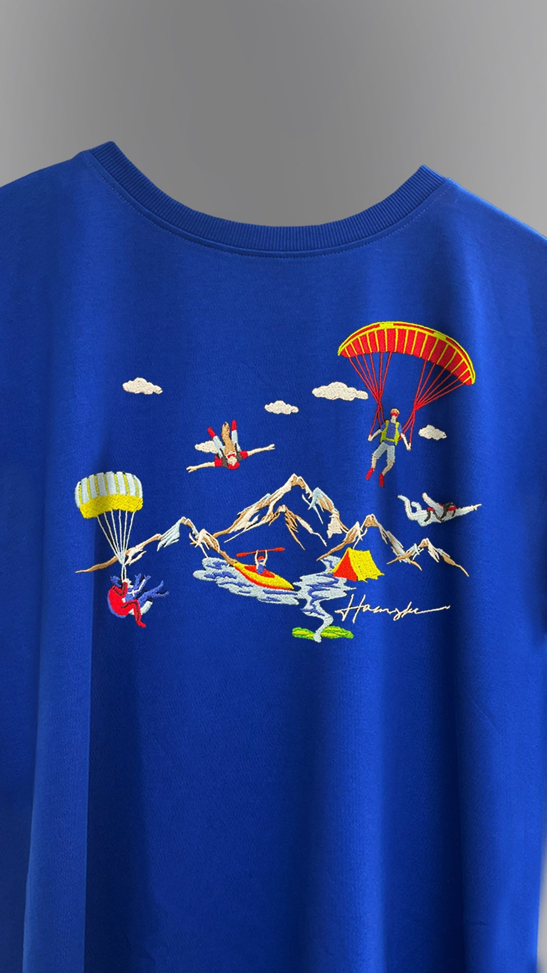 Mountaineers Embroidery T-shirt - Blue