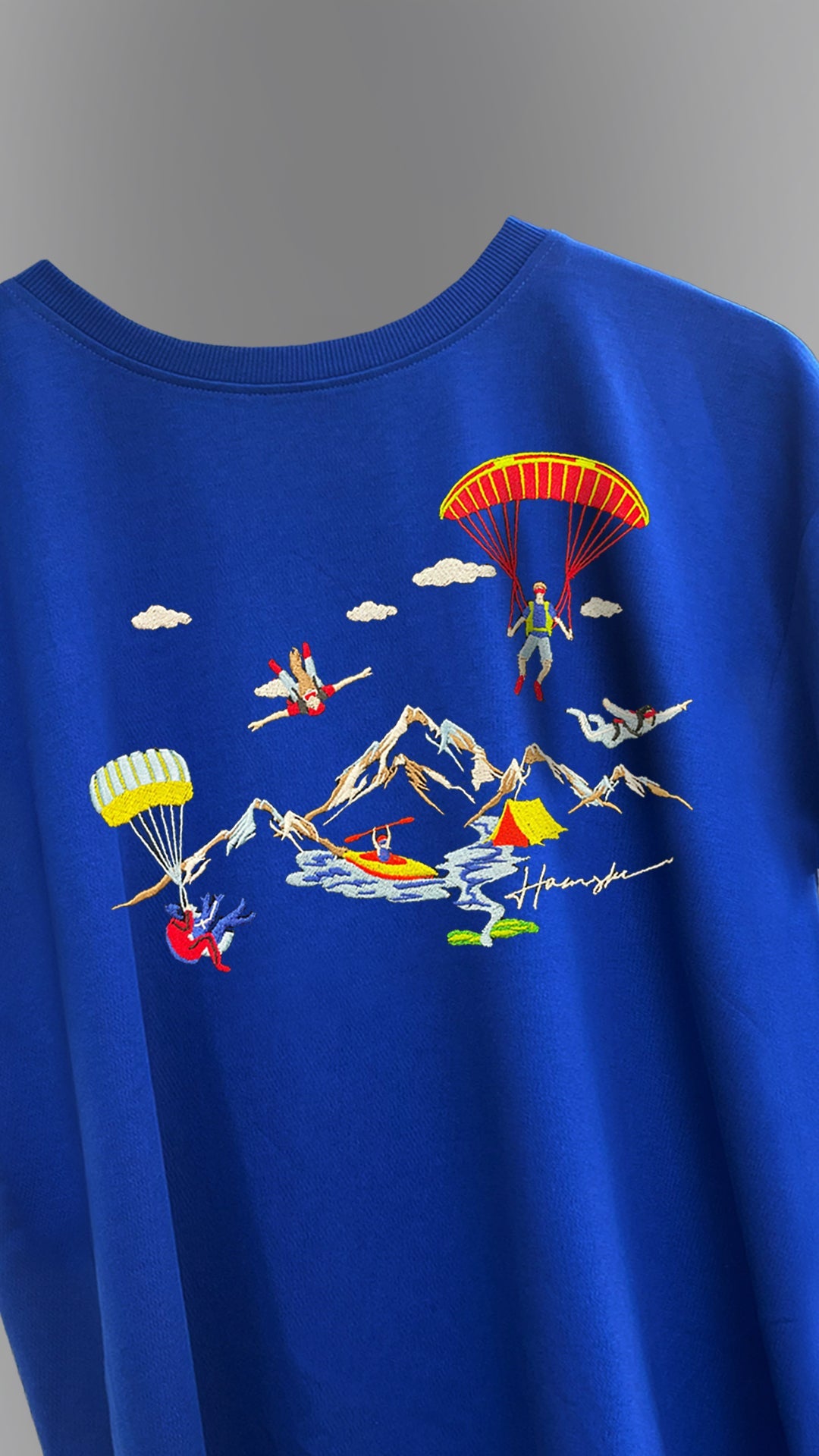 Mountaineers Embroidery T-shirt - Blue