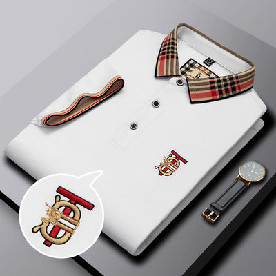 High end embroidered short sleeve POLO T-shirt for men's