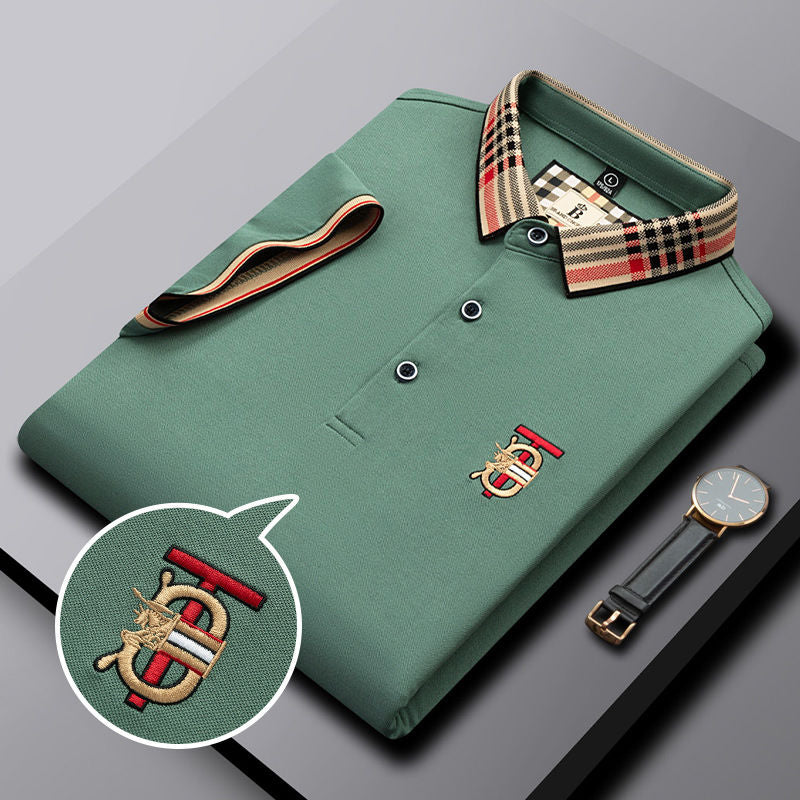 High end embroidered short sleeve POLO T-shirt for men's