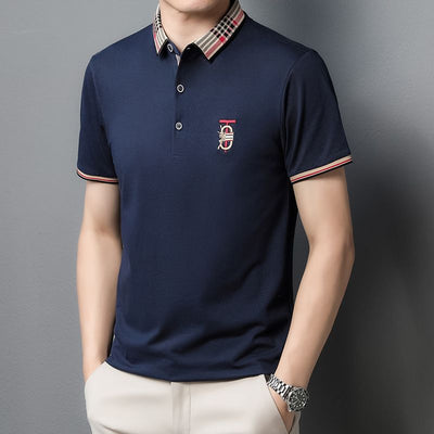 High end embroidered short sleeve POLO T-shirt for men's