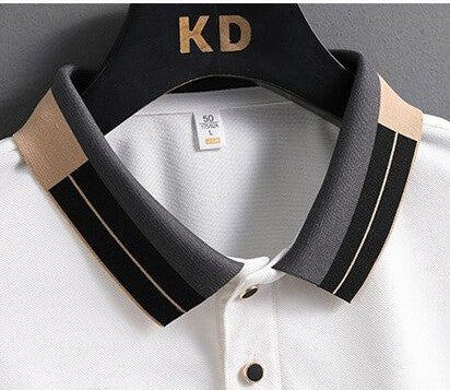 Classic Plaid Trim Polo T-Shirt