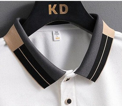 Classic Plaid Trim Polo T-Shirt