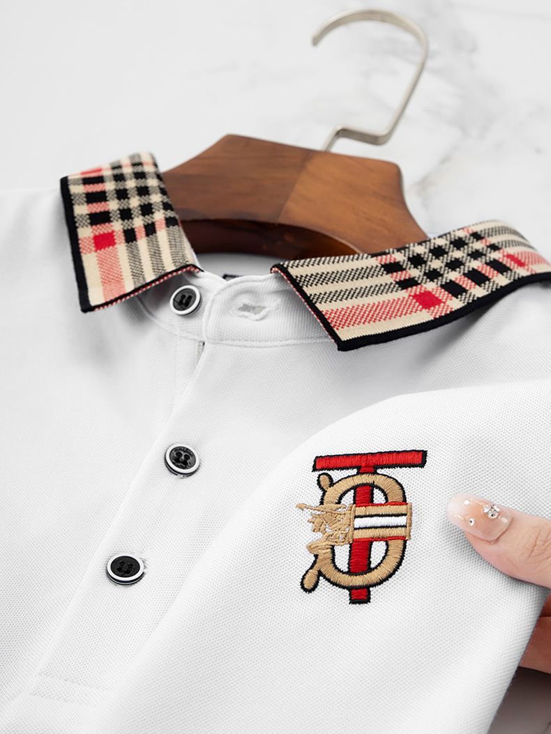 High end embroidered short sleeve POLO T-shirt for men's