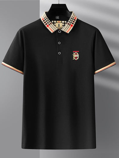 High end embroidered short sleeve POLO T-shirt for men's