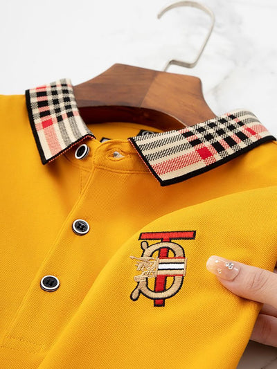 High end embroidered short sleeve POLO T-shirt for men's