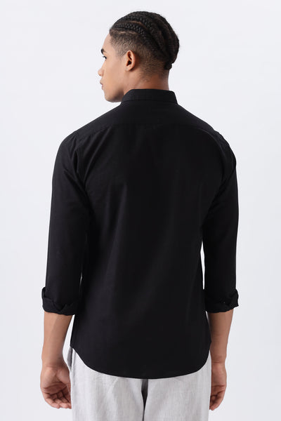 Whiskey Tales Black Embroidered Shirt