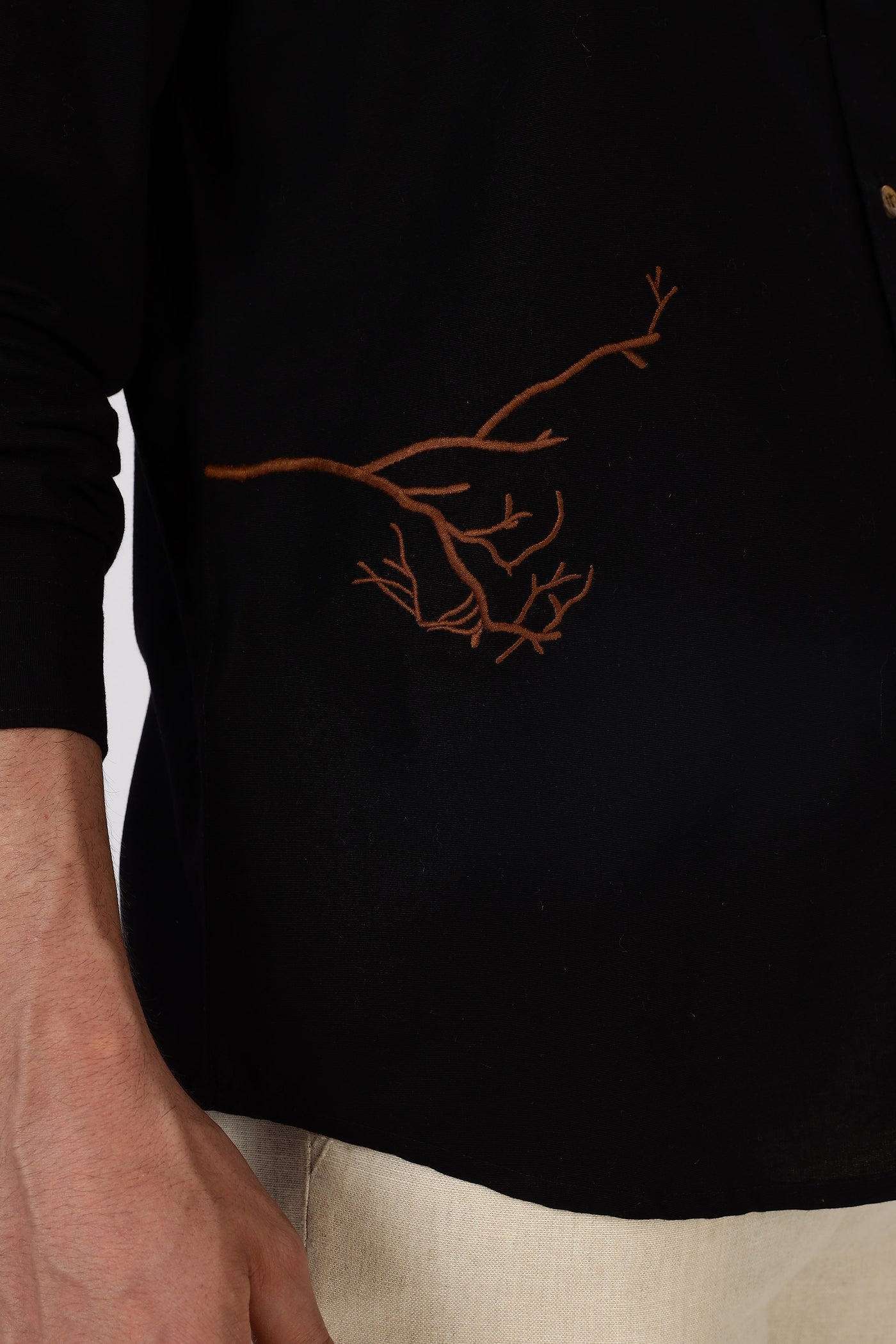 Shadow Grove Owl Embroidered Shirt