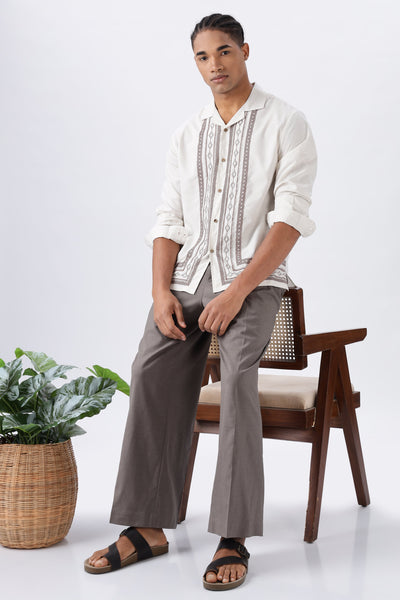 Havana Hour Shirt – Sandstone Embroidery Shirt