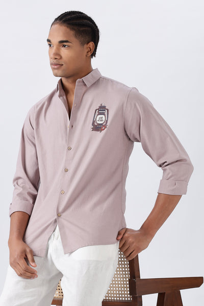 Oslo Pink Lamp Embroidery Shirt