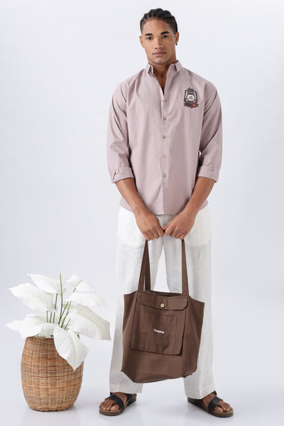 Oslo Pink Lamp Embroidery Shirt