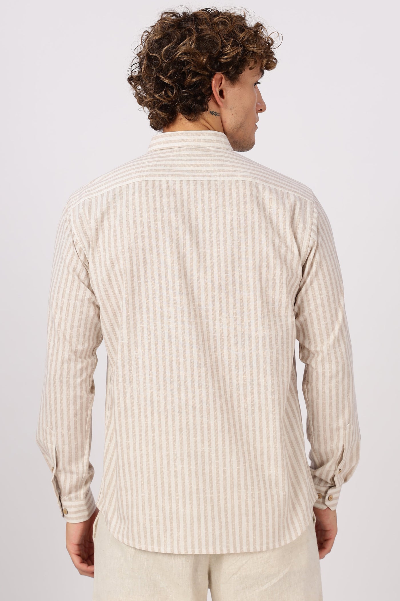 Coastal Reverie Striped Embroidery Shirt