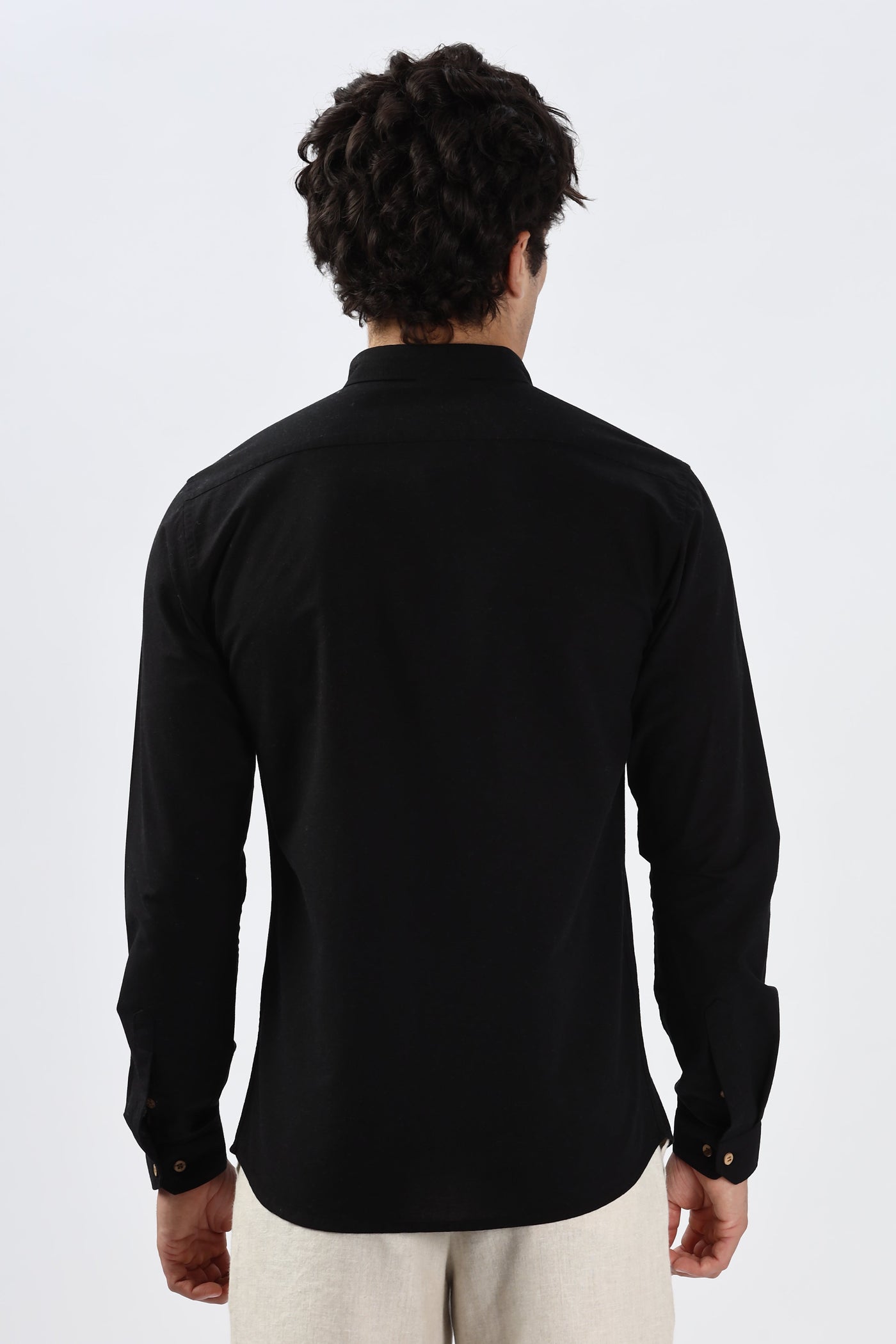 Arctic Reindeer Black Embroidery Shirt