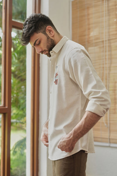 Sundowner Beige Mirage Embroidered Shirt