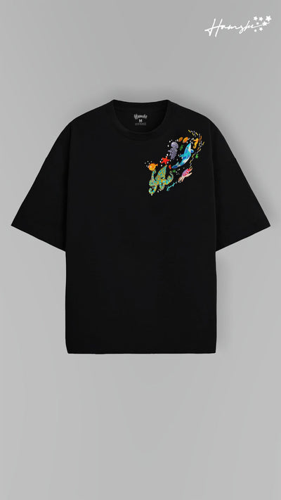 Marine Embroidery T-shirt - Black