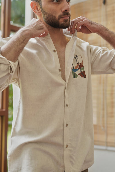 Sundowner Beige Mirage Embroidered Shirt