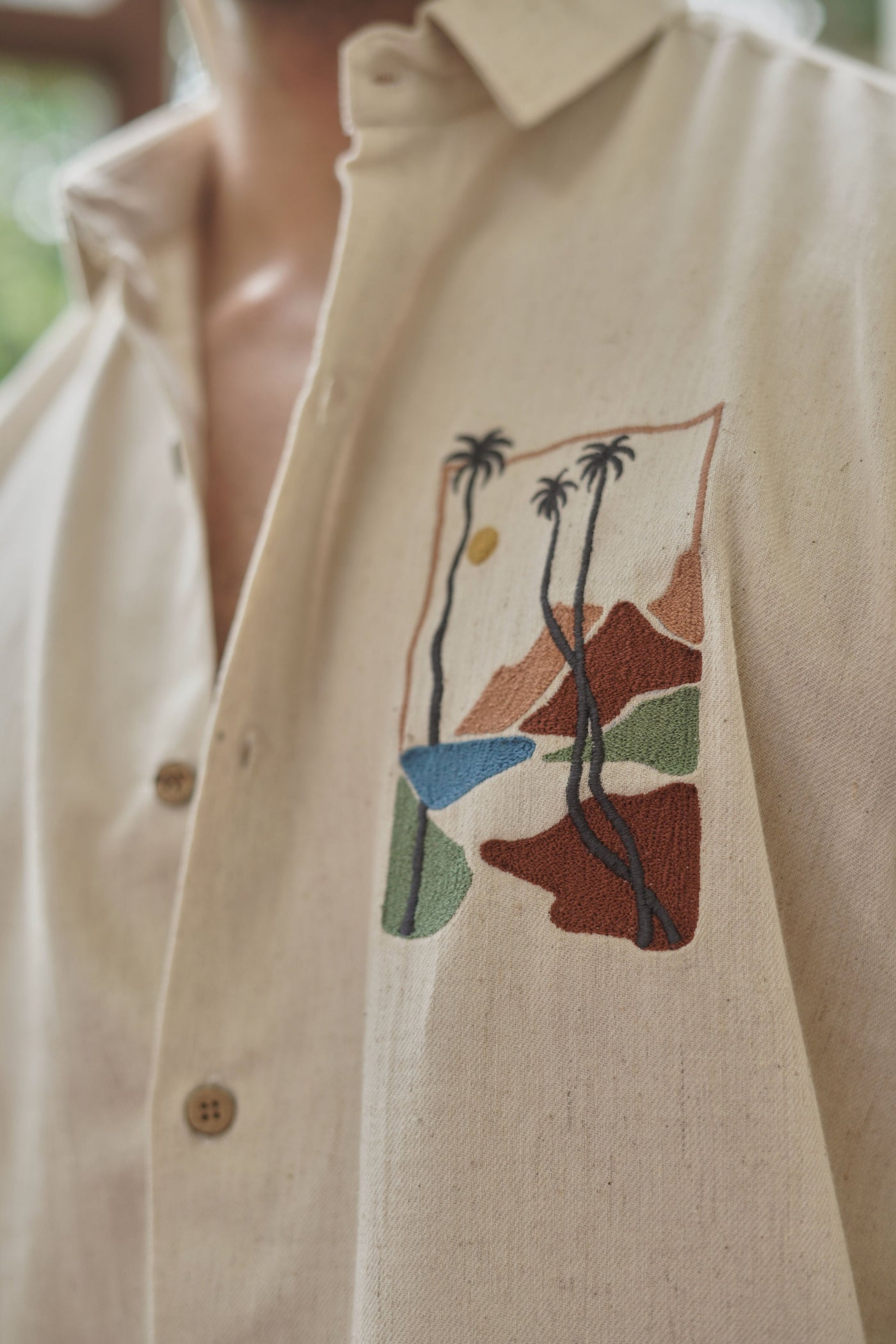Sundowner Beige Mirage Embroidered Shirt