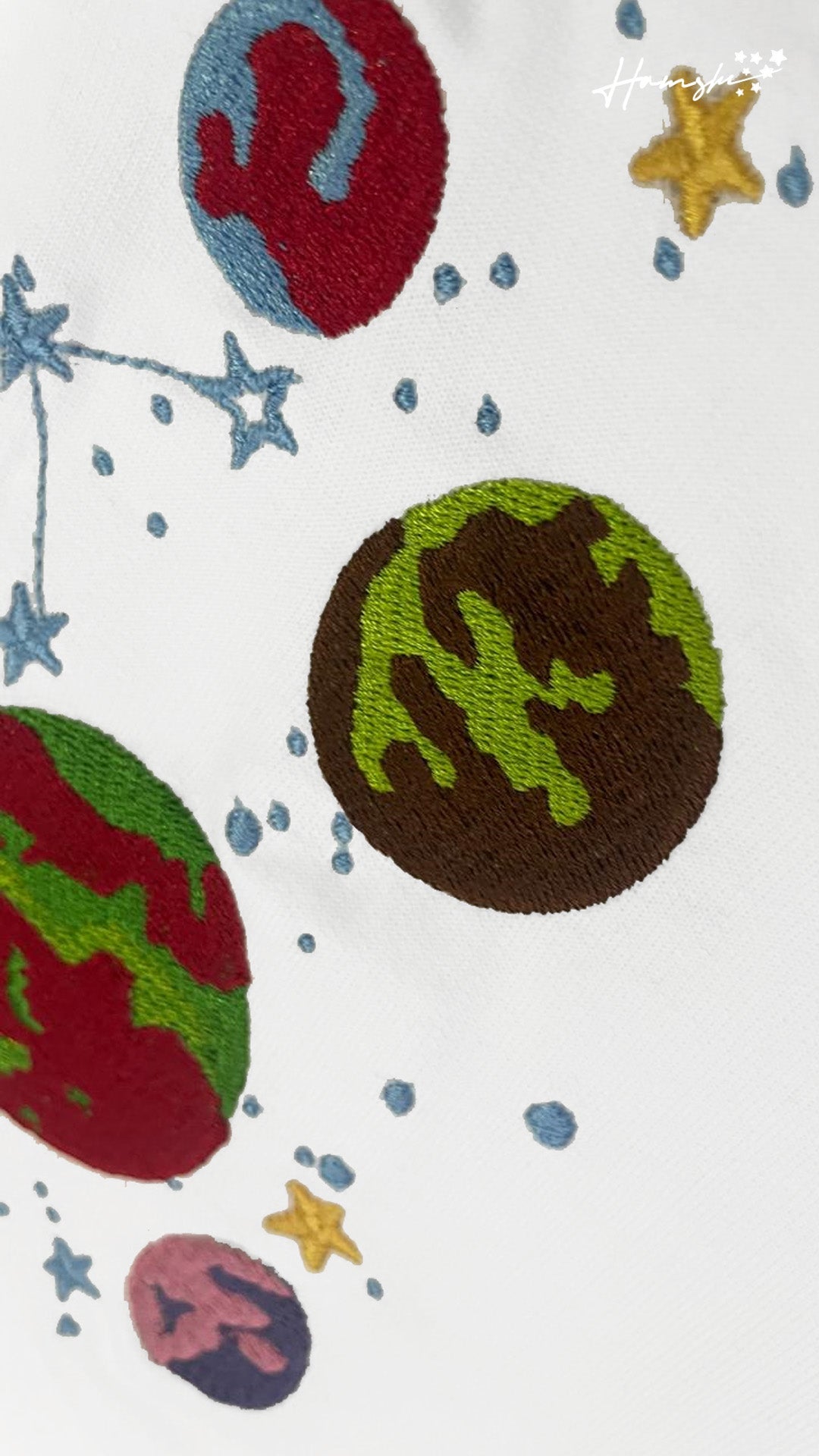 Galaxy Embroidery T-shirt - White