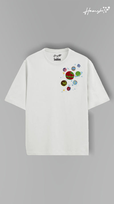 Galaxy Embroidery T-shirt - White