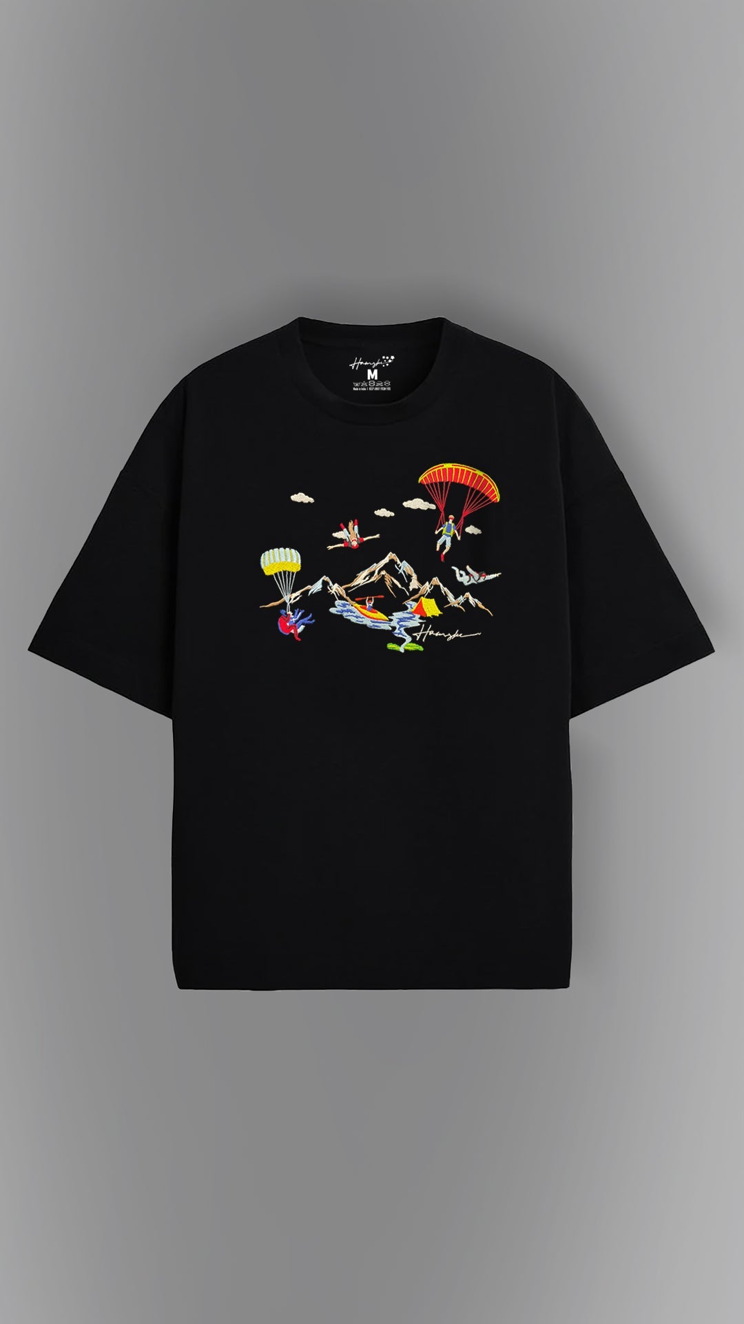 Mountaineers Embroidery T-shirt - Black