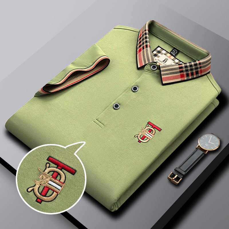 High end embroidered short sleeve POLO T-shirt for men's