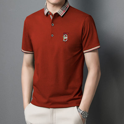 High end embroidered short sleeve POLO T-shirt for men's