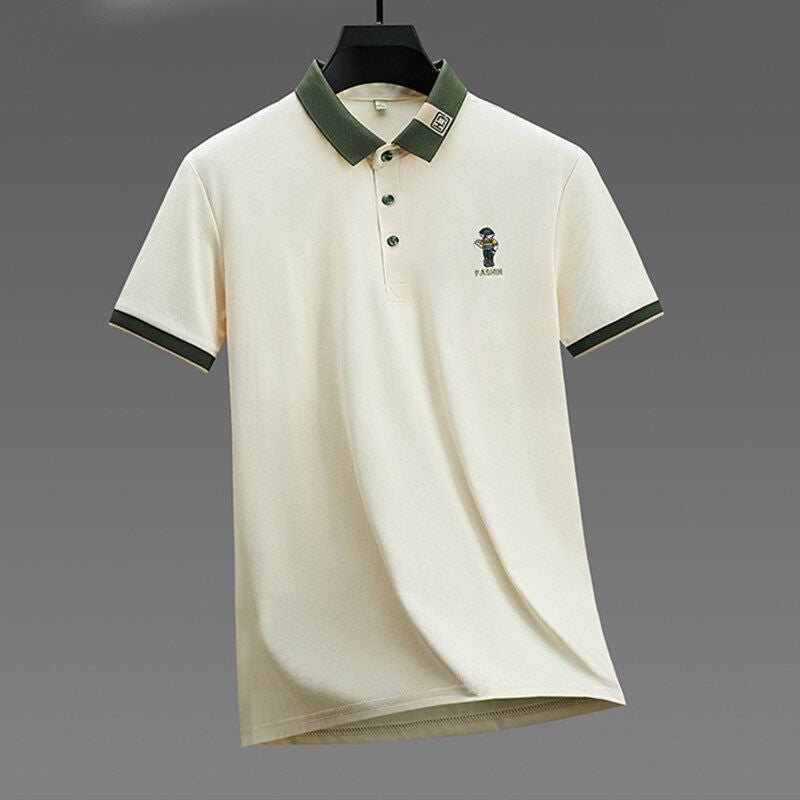 Urban Polo T shirt with Iconic Athlete Embroidery