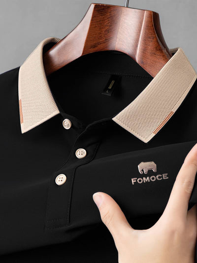Premium Polo with Embroidered Logo & Contrast Collar