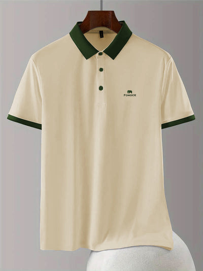 Premium Polo with Embroidered Logo & Contrast Collar