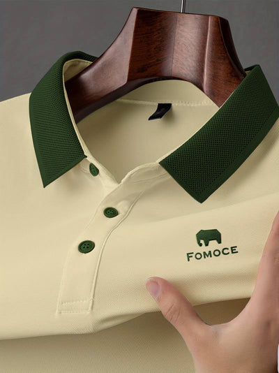 Premium Polo with Embroidered Logo & Contrast Collar