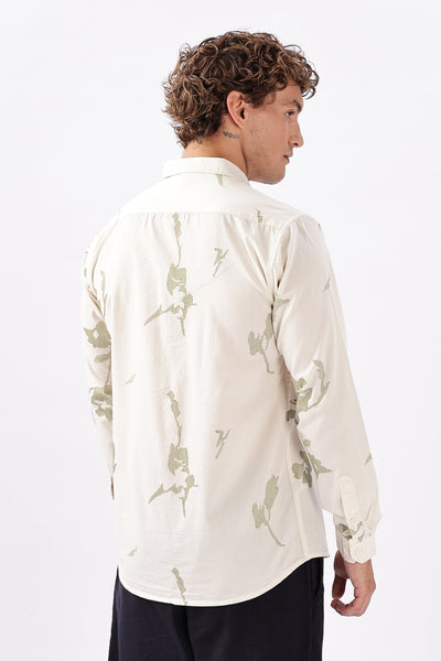 'Whispers in Sage' Embroidered Shirt