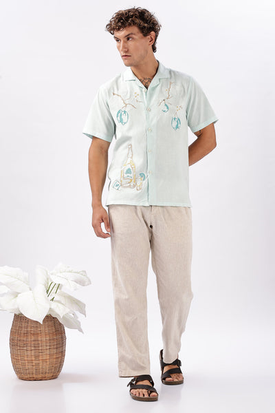 Best Seller Floral Embroidery Box Fit Shirt