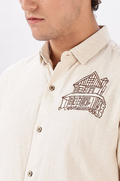 House on the Linen Street Embroidered Shirt