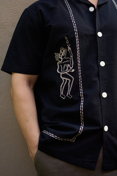 Devil’s Pride Black Embroidery Shirt