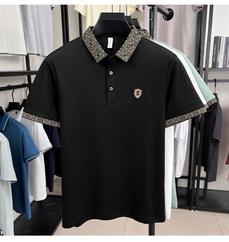 High end embroidered short sleeve POLO T-shirt for men's
