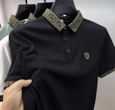 High end embroidered short sleeve POLO T-shirt for men's