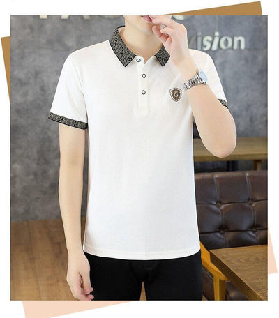 High end embroidered short sleeve POLO T-shirt for men's