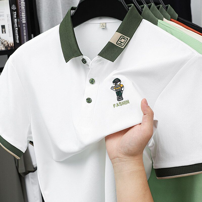 Urban Polo T shirt with Iconic Athlete Embroidery