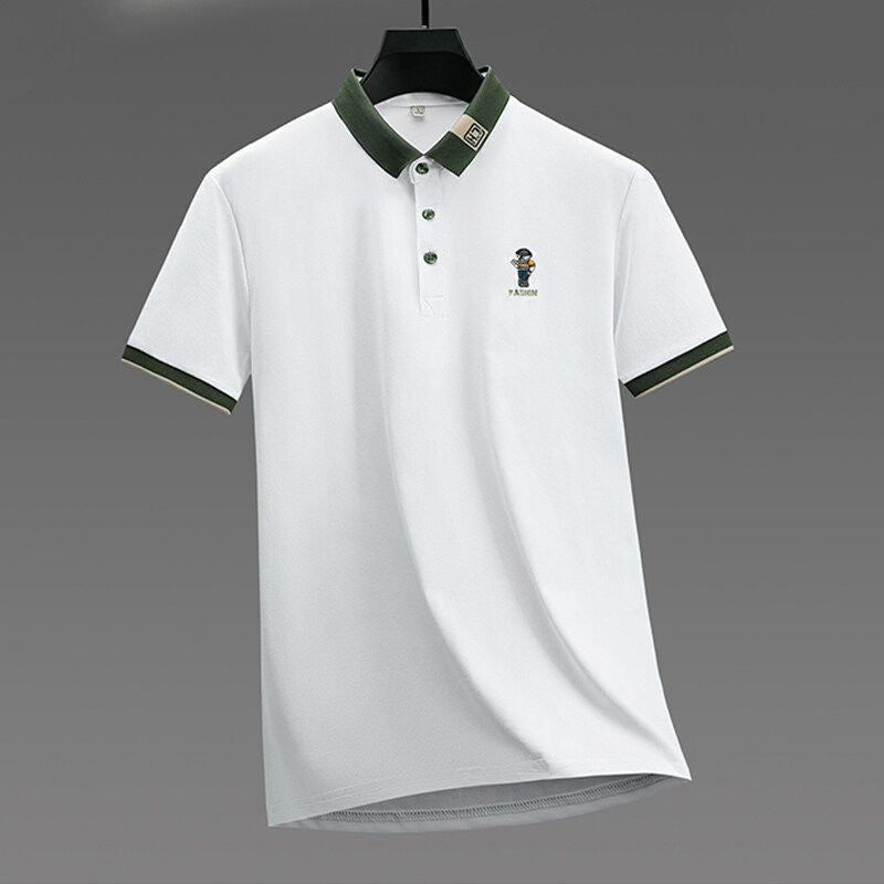 Urban Polo T shirt with Iconic Athlete Embroidery